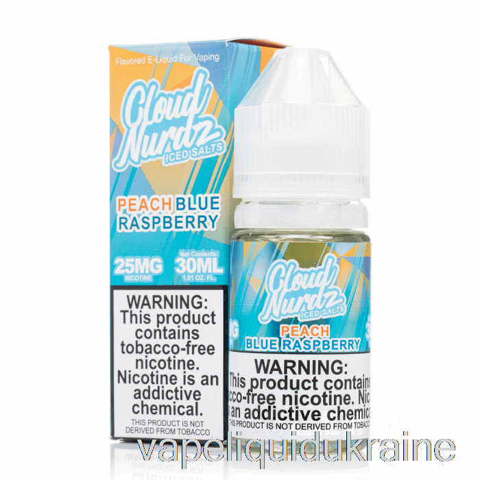 Vape Ukraine ICED Peach Blue Razz - Cloud Nurdz Salts - 30mL 25mg